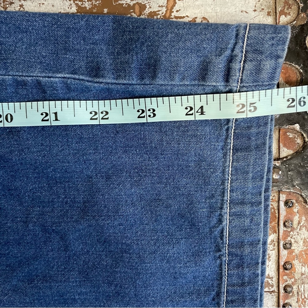 American Apparel Denim Wide Leg Crop Overalls - Picture 15 of 16